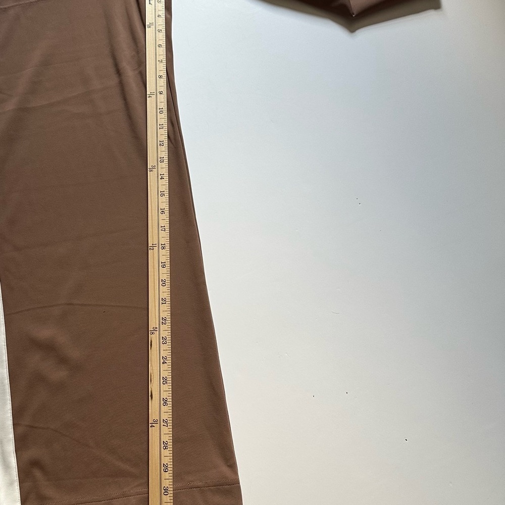 Athleta Brown and White Joggers with Sporty Stripes Size L - Picture 6 of 15